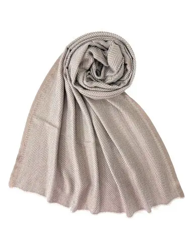 Harringbone Design Cashmere Fine Wool Stole