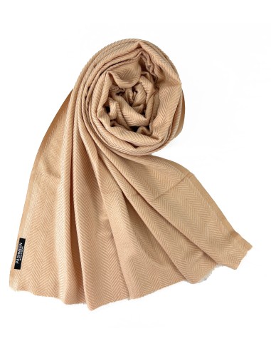 Harringbone Design Cashmere Fine Wool Stole