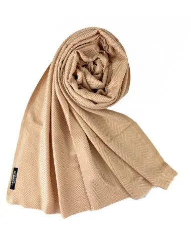 Harringbone Design Cashmere Fine Wool Stole