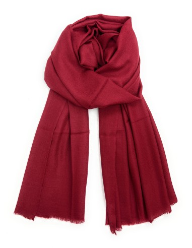 Timeless Maroon Diamond Weave Merino Wool Pashmina Scarf